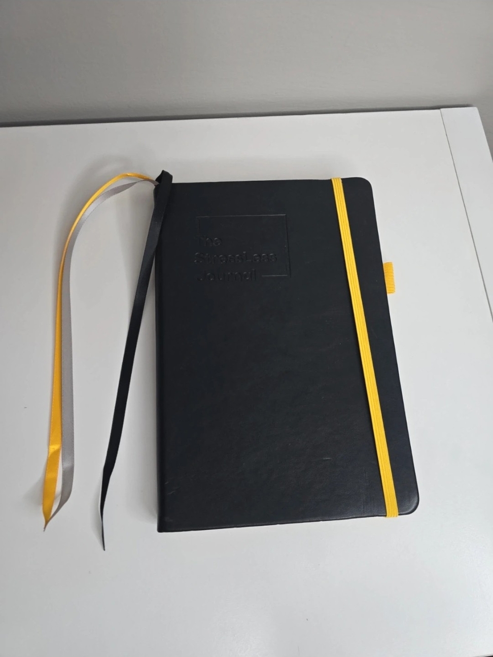 Hardcover Guided Notebook with Yellow Elastic -